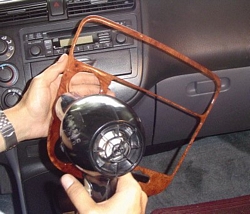 Heating a Dash Trim Kit for Installation